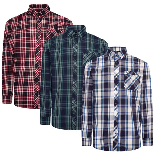 Mens kam cotton check long - kam,