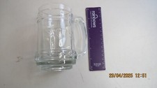 Captain Morgan Rum - glass etched drinking mug tankard 13 cm tall