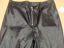 Black PVC Skinny Jeans UK 10