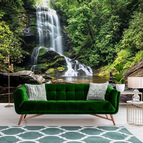Waterfall forest landscape - waterfall,