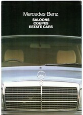 Mercedes-Benz Range 1985-1986 UK Foldout Brochure 190 W124 S-Class SEC SL GWagen