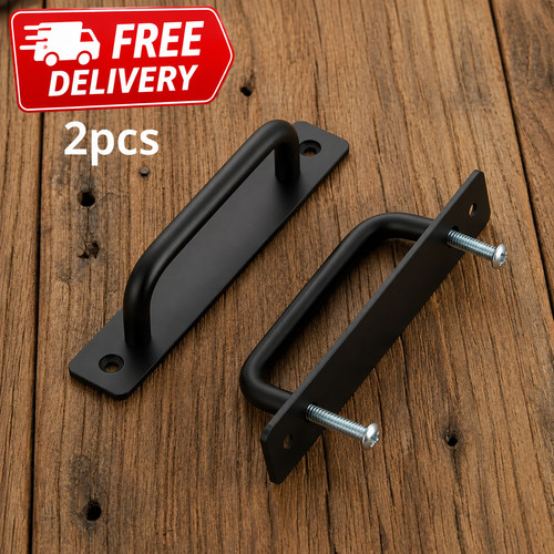 2pcs black door pull - black,