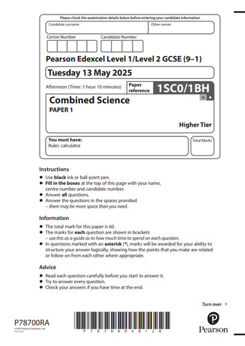 Edexcel gcse combined science - gcse,