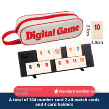 Rummy Cube Game Set - 104 Tiles with Racks & Portable Travel Case