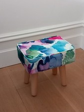 Funky Footstool Bluebellgray