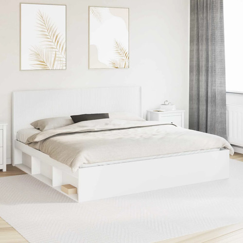 Bed frame white - white, king