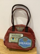 Burgundy Faux Leather Shoulder