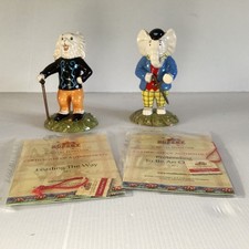 Royal Doulton Rupert Bear Ping Pong RB3 Edward Trunk Elephant RB2 Figurines COA