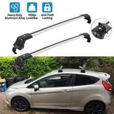 Universal Lockable Aluminium Car Roof Rack Bars No Rail Anti Theft Carrier 110CM