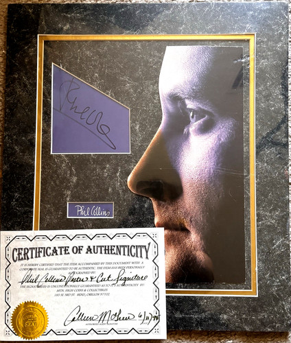 Phil collins signed - signed, framed