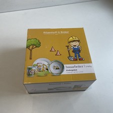 3 Piece Child Dinnerware Set Porcelain Plate Cup Crockery Bowl Builder Ritzenhof