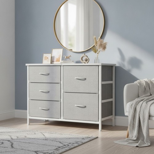 Small gray chest drawers 5 - chest,