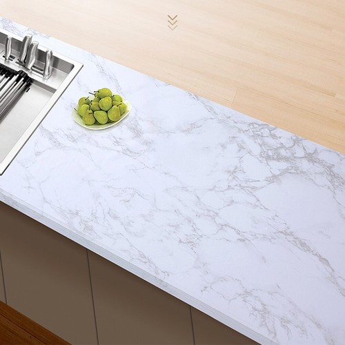 White marble sticky self - white,