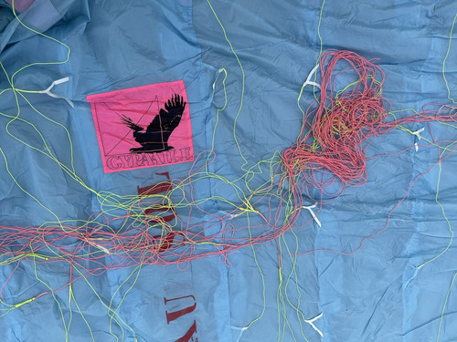 French paragliding parachute - french,