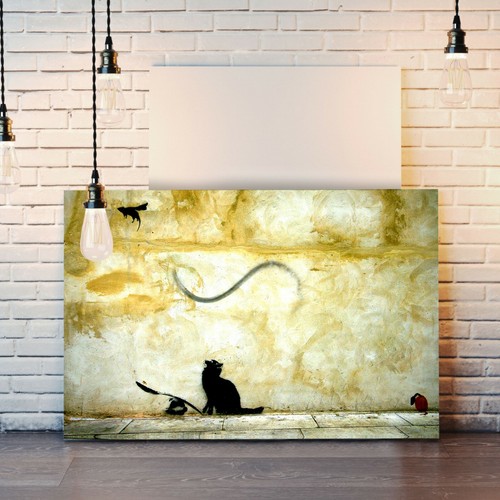 Banksy canvas wall art print - canvas,