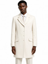 Ivory cream long - long, jacket