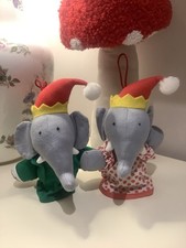 LOVELY BABAR THE ELEPHANT CHRISTMAS DECORATIONS BY GISELA GRAHAM,BRUNHOFER