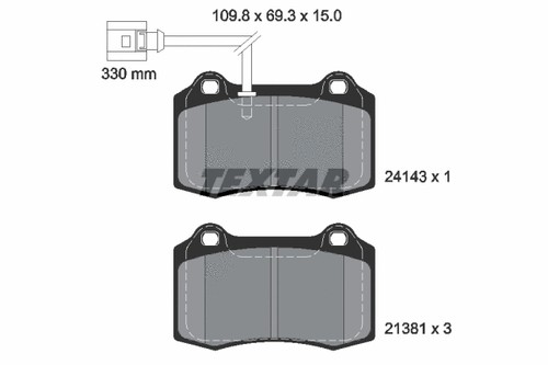 Front brake pad set disc - brake,