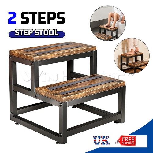 Wooden step stool non - stool, slip