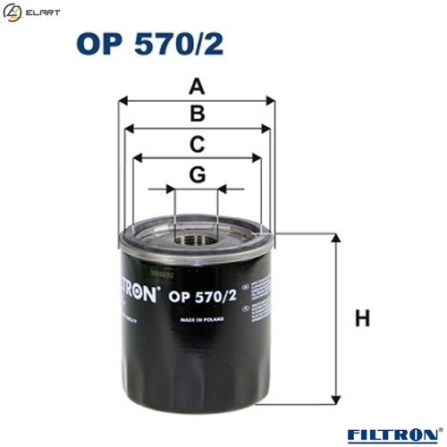 Oil filter 570 for - oil, op