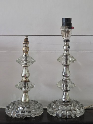 Pair vintage glass - vintage, table