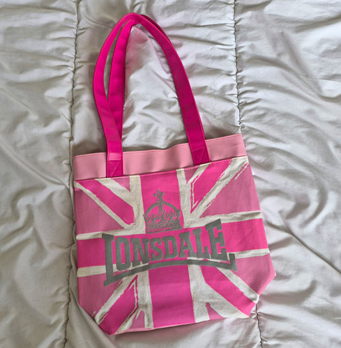 Y2k 2000s lonsdale pink tote - pink,