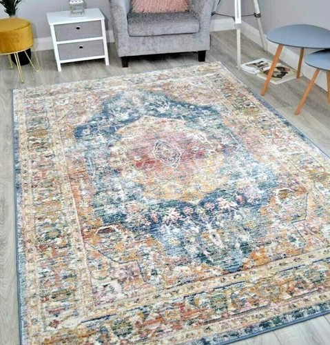 Vintage blue rugs modern - vintage,