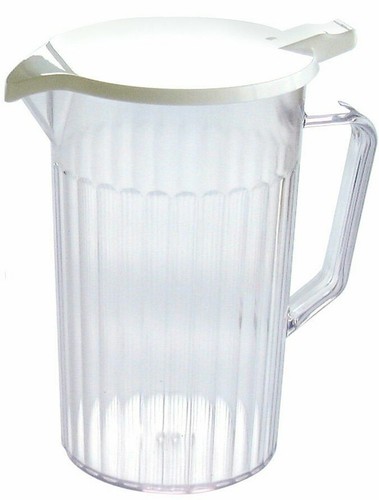 Plastic water jug clear - clear, with