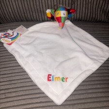 Elmer Elephant Comforter Plush Soft Toy Tu Sainsbury’s Comforter Rainbow 🌈 tag