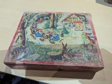Vintage Wooden cube Puzzle, Snow White & The Seven Dwarves. Used.