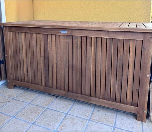 Wooden garden storage box - garden,