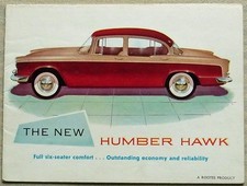 HUMBER HAWK Car Sales Brochure