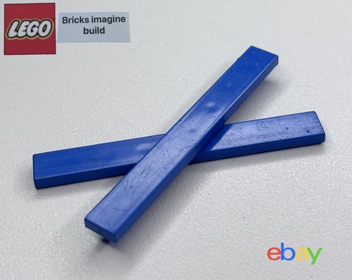 Lego vintage blue 1x8 - blue, tile