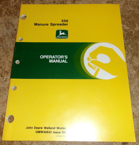 1990 john deere 550 - , manure