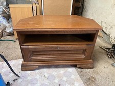 Vintage Karel Mintjens Brown Corner TV Unit Cabinet DVD Storage Pull Out Drawer