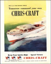 1944 WW2 boat Ad CHRIS CRAFT