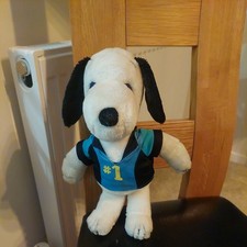 Snoopy Vintage Applause 1965 Bicycle Racing Plush Animal dog no hat 