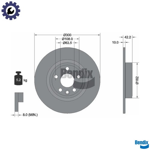 Brake disc bds1572 for land - brake,