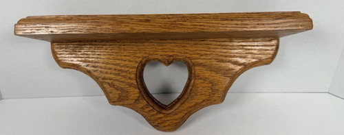 Small oak wood hanging shelf - small,