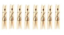 Wooden clothes pegs - clothes, clips