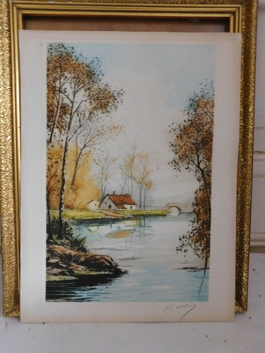Huon etching signed pencil - huon,