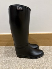 Shires Equestrian Children’s Long Black Rubber Horse Riding Boots UK 13 EU 32
