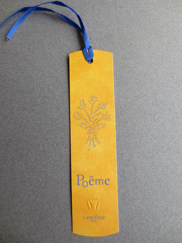 1999 bookmark lancome poeme - bookmark,