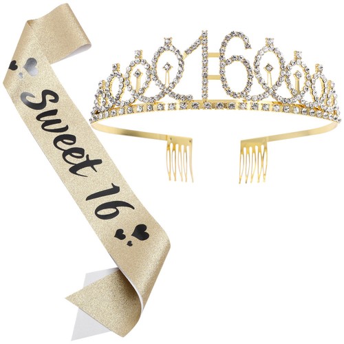 Tiara and birthday sash set - tiara,