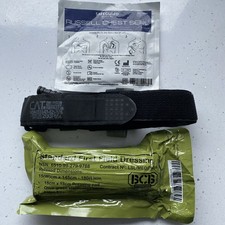 British Army.CAT Tourniquet.Russell chest seal. first field dressing.New