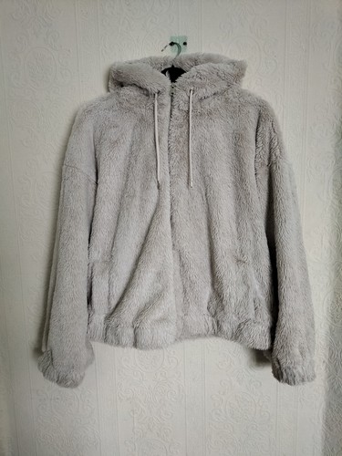 Faux fur hooded coat - faux,