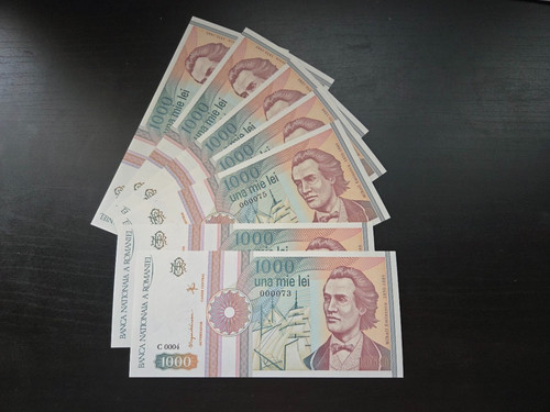 Romania 1000 lei 1991 pick - romania,
