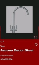 Franke Ascona  Decor Steel Finish Kitchen Mixer Tap, Silver. BNIB