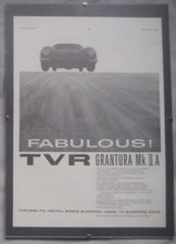 1962 TVR Grantura Mk II A Original framed advert