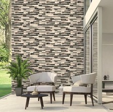 Brick Stone Nero Ceramic Wall